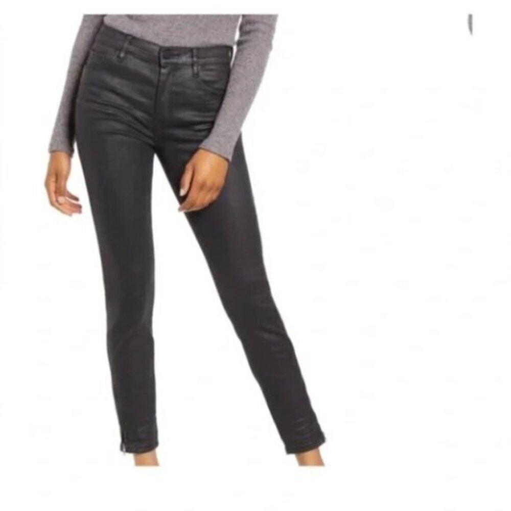 BlankNYC The Bond Mid-Rise Skinny Coated Denim Pants Size 29